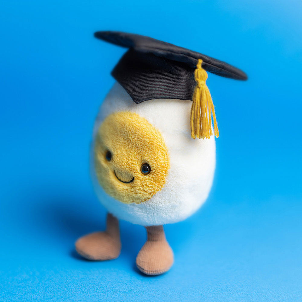 Jellycat soft toy Amuseables Boiled Egg Graduation-A6BEGR