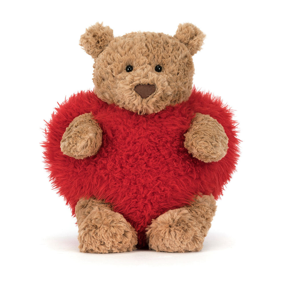 Jellycat soft toy Bartholomew Bear Heartthrob-BARL2HE