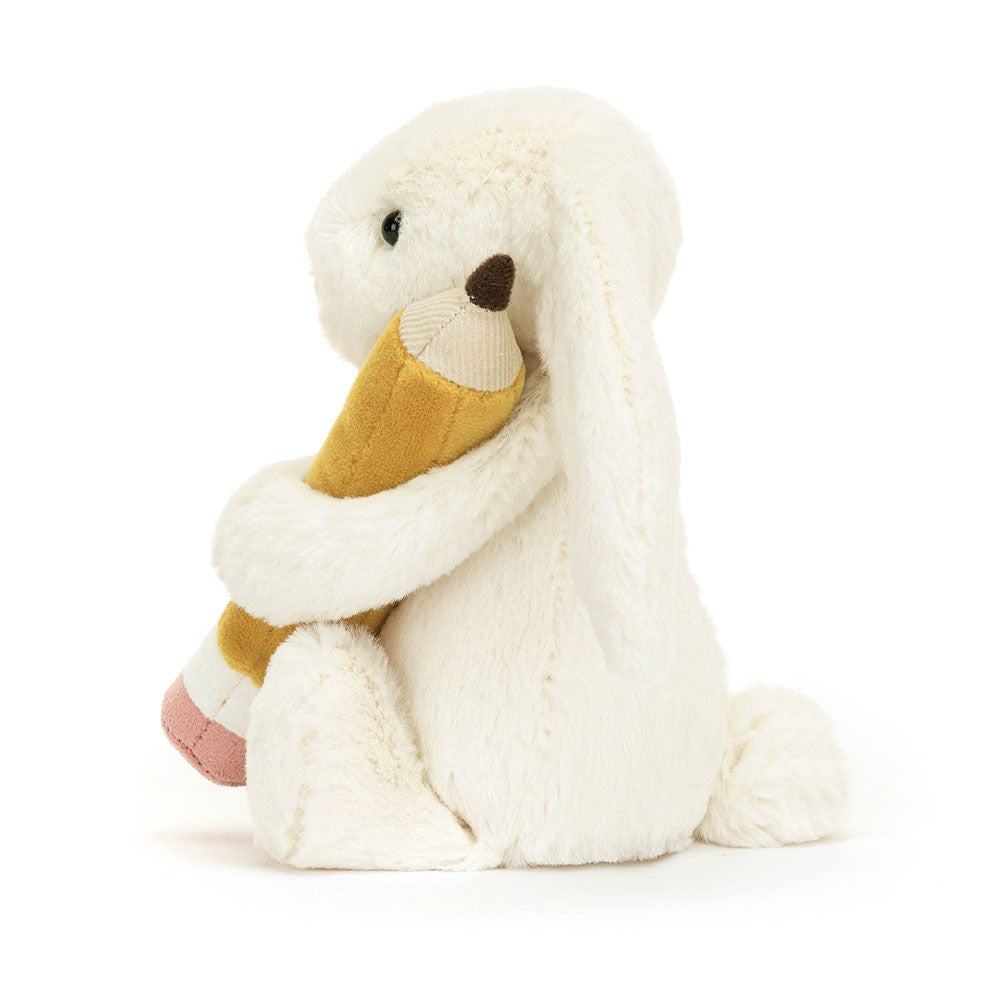 Jellycat soft toy Bashful Bunny with Pencil - BB6PEN