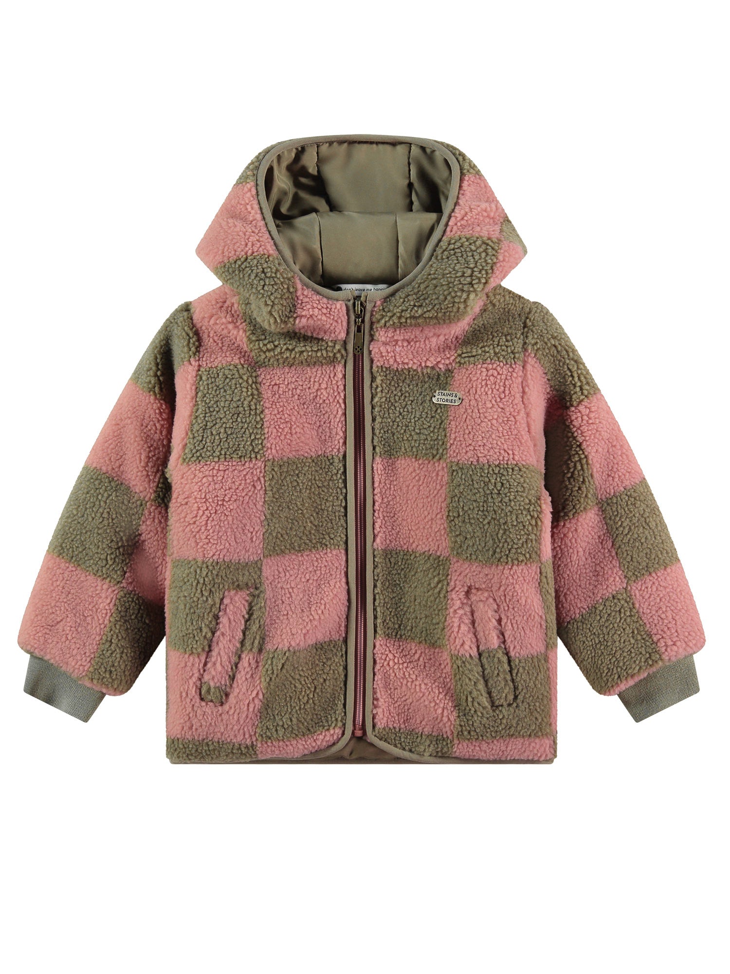 Babyface-Bicolour jacket with hood for girls-SSA24508170