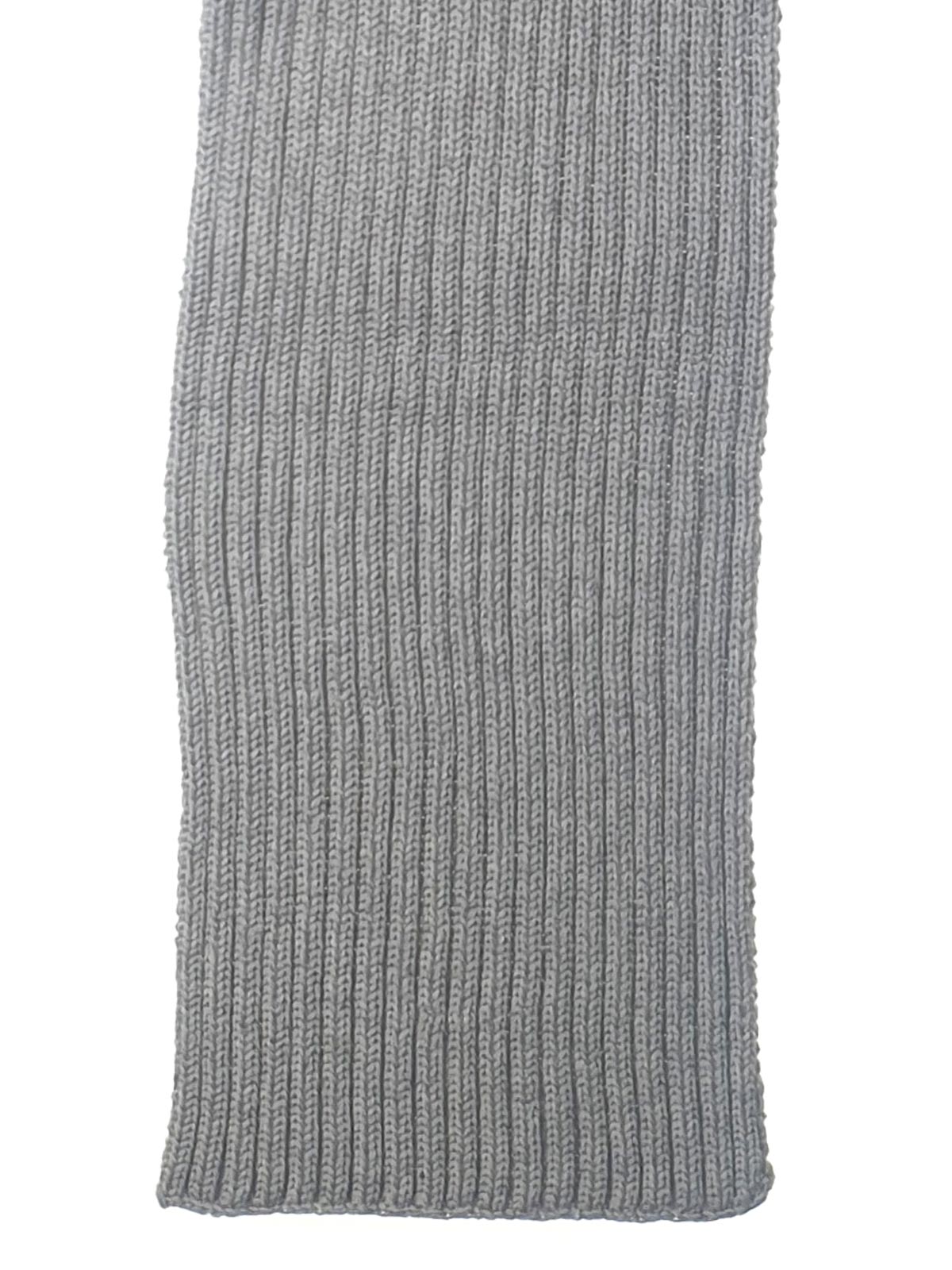 Babyface-kid's knitted scarf with ribbed stripes-2207957 Grey