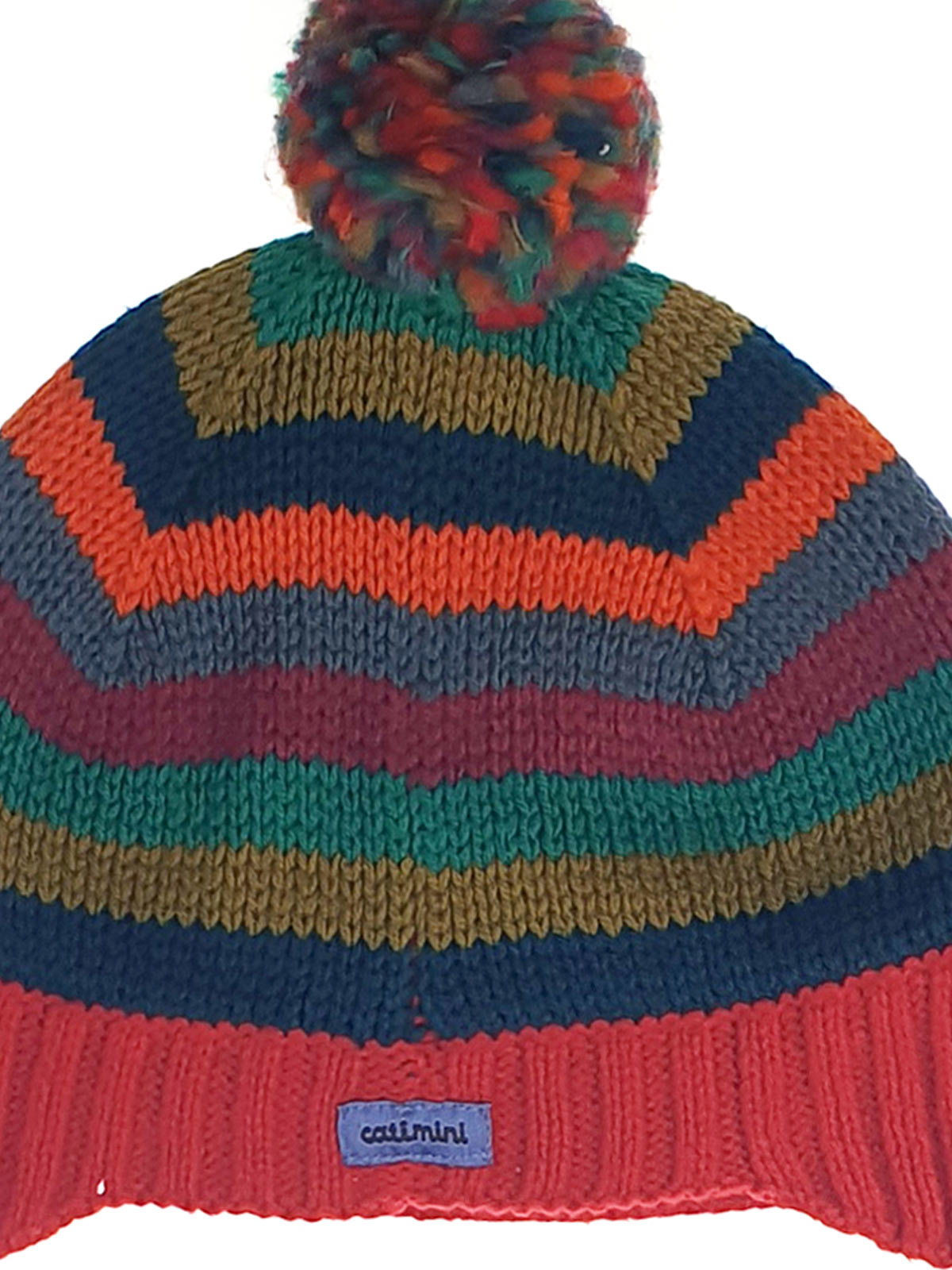 Catimini knitted hat with pom-pom-CE90051