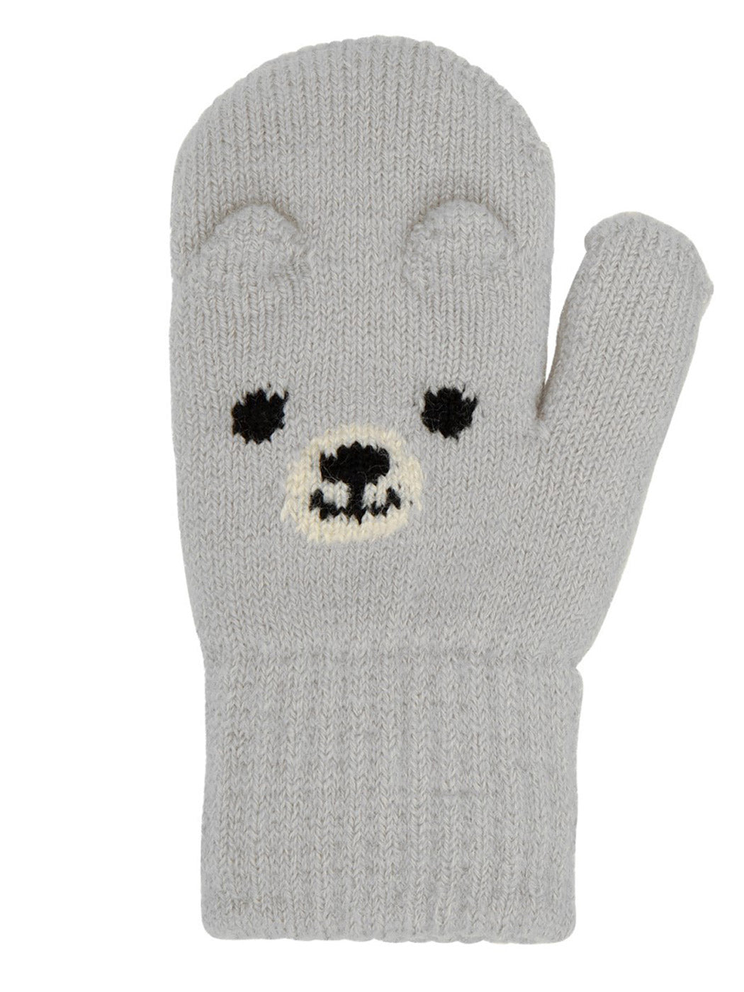 Molo Kenau-knitted mittens for babies-Grey