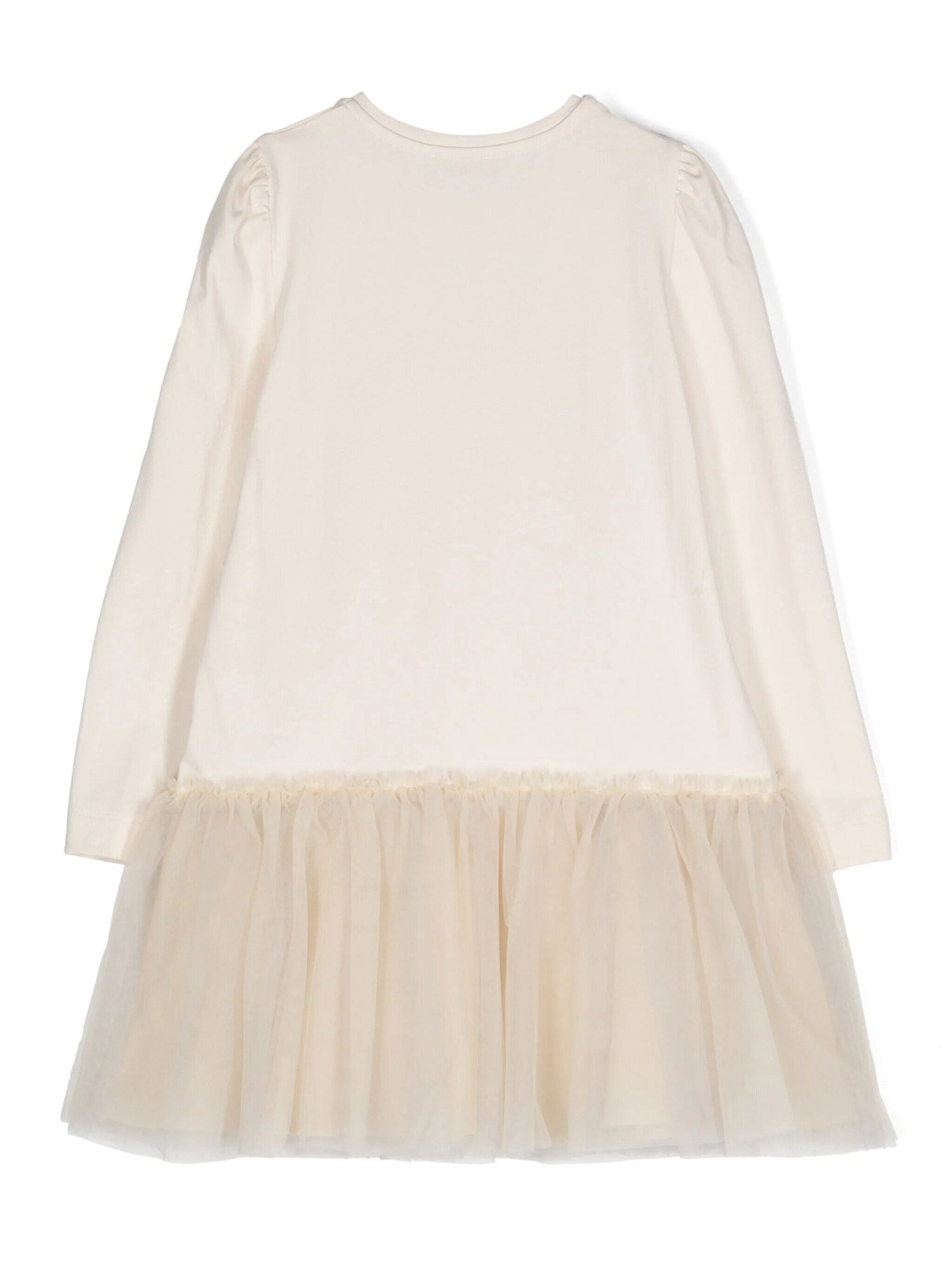 Monnalisa organic cotton dress with tulle-11D906