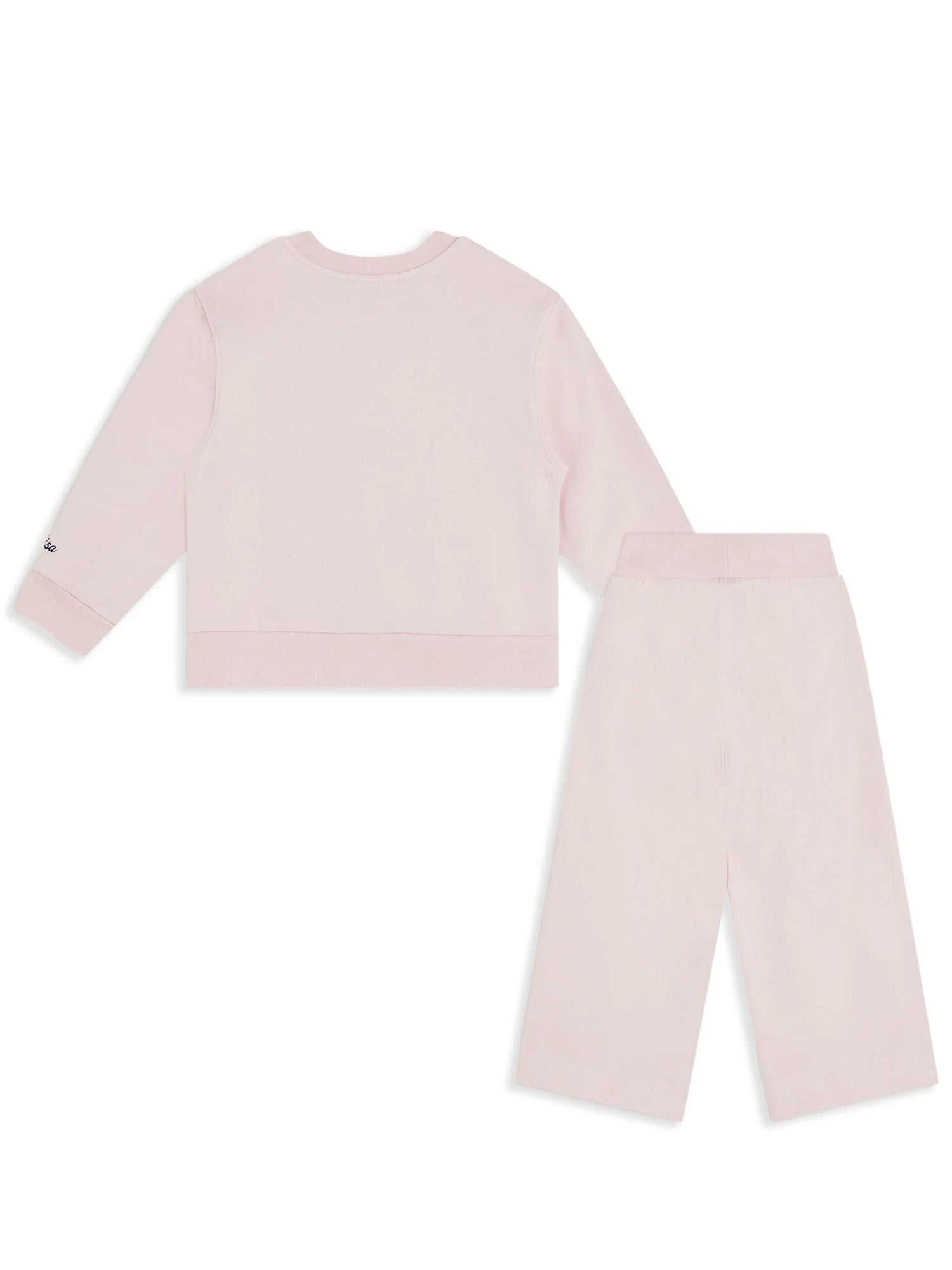 Monnalisa embroidered set sweatshirt & trousers-Pink