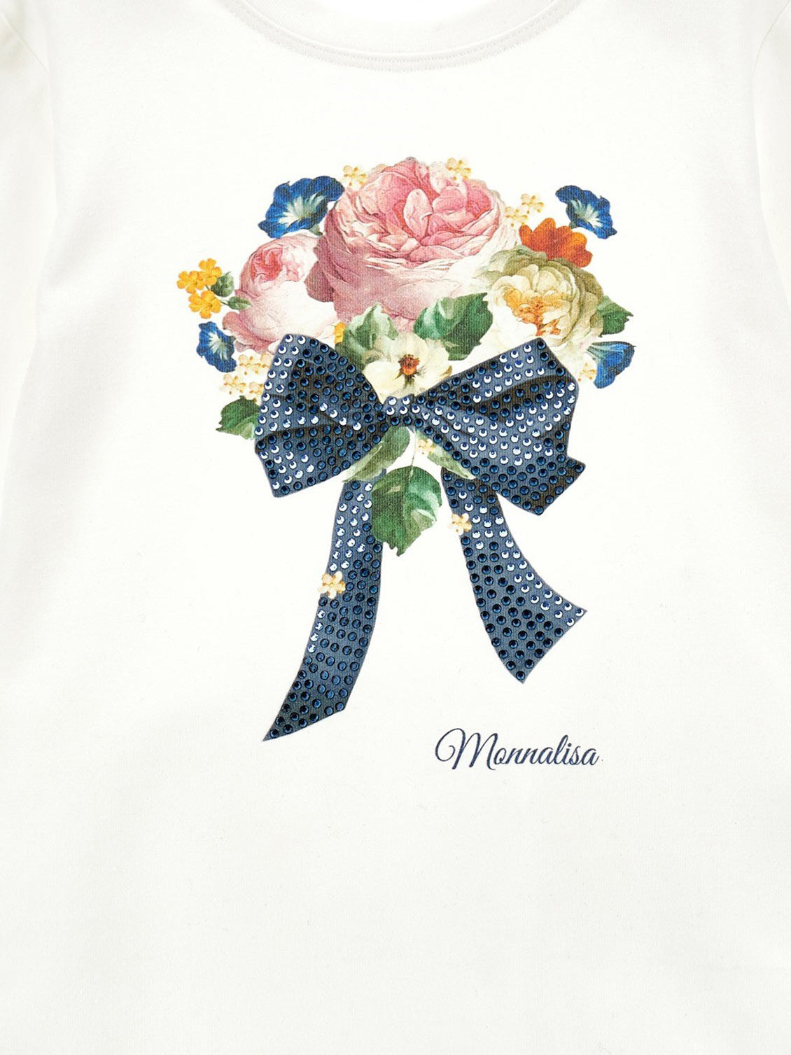 Monnalisa Bouquet print Cotton T-shirt