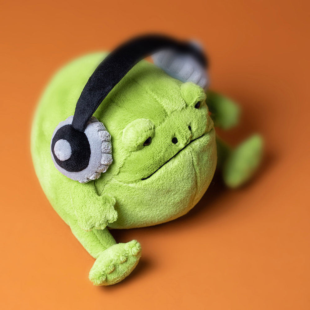 Jellycat Λούτρινο Παιχνίδι Ricky Rain Frog Headphones