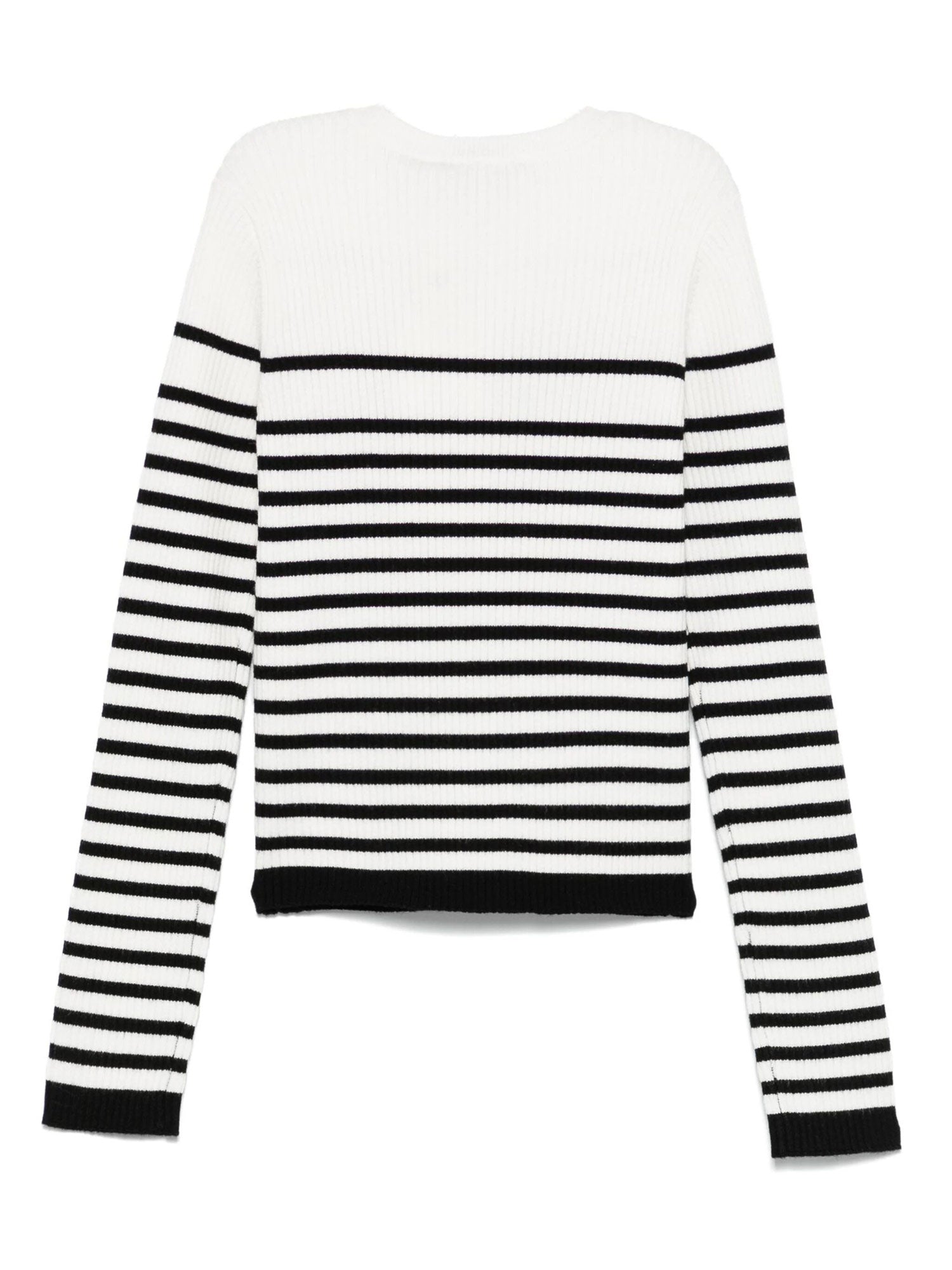 Twinset Girls’ striped jumper with jacquard logo