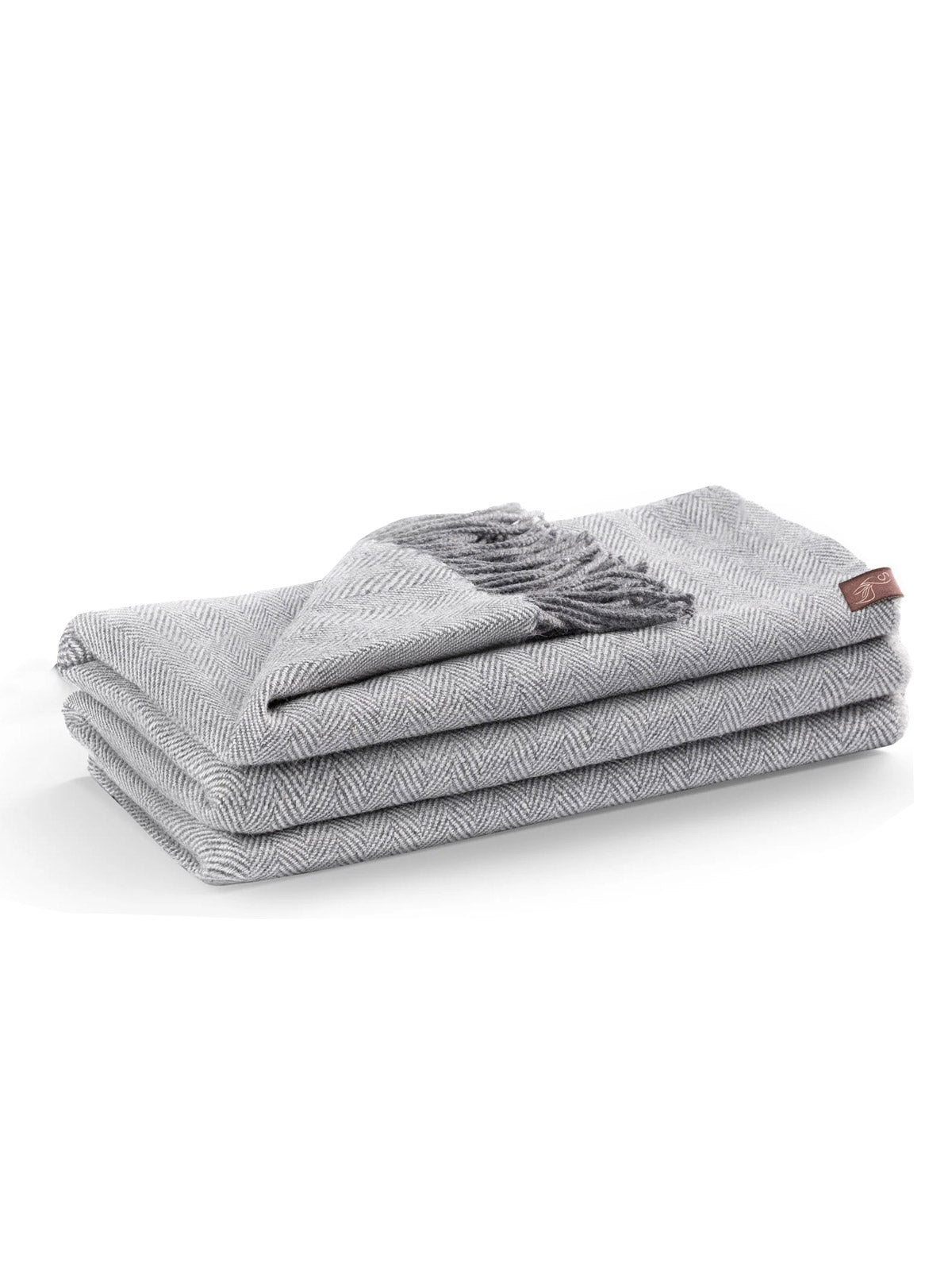 Inkari Alpaca Blanket - Fishbone Dark Grey