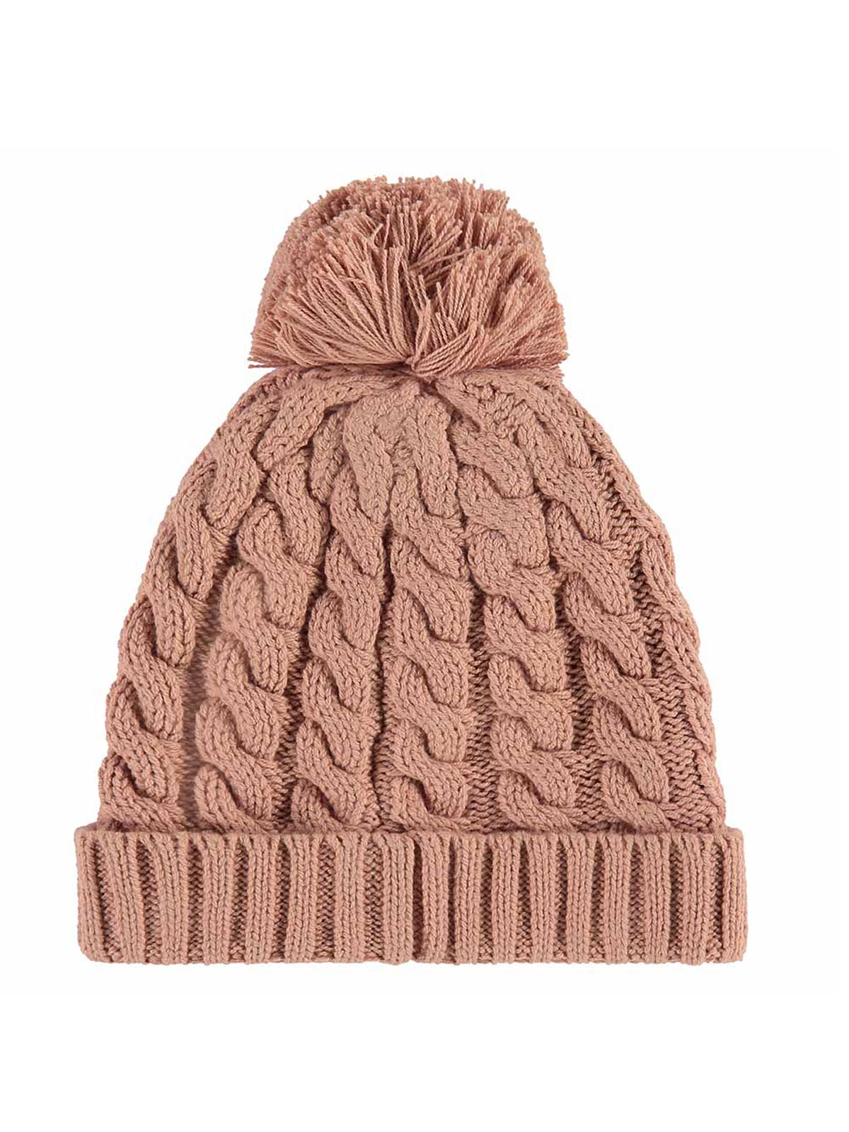 Babyface knitted hat with pom-pom- BBE22508980