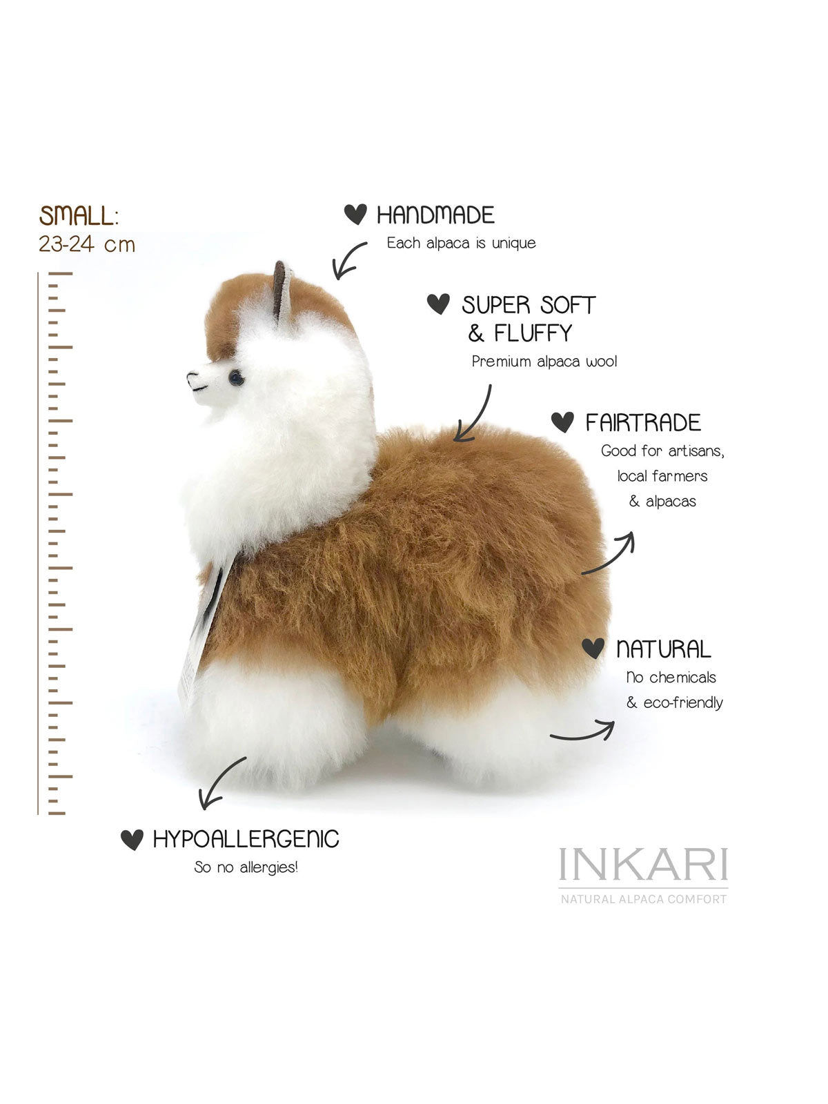 Inkari Alpaca soft toy-MACCHIATO-Small 23cm