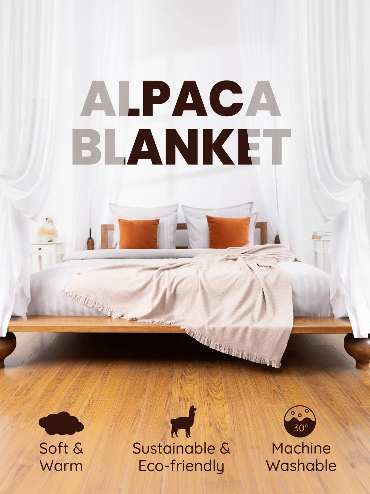 Κουβέρτα Inkari Alpaca -Elegante Hazel