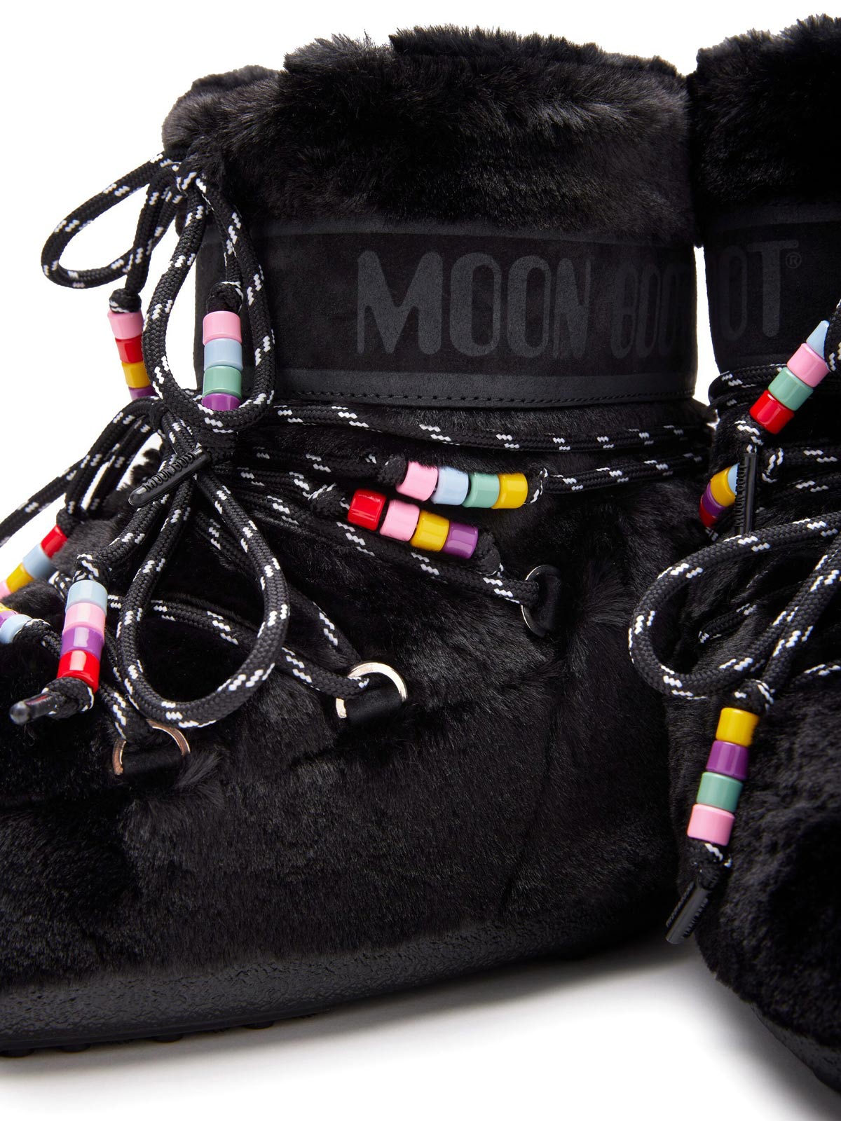 Moon Boot-faux fur boots with beads