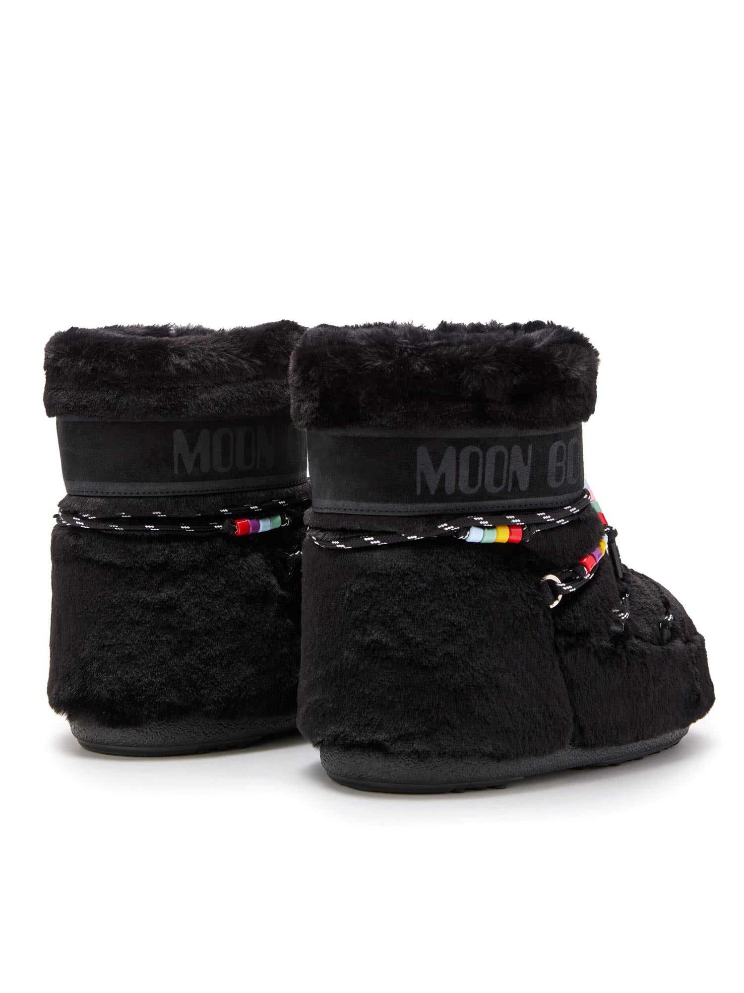 Moon Boot-faux fur boots with beads