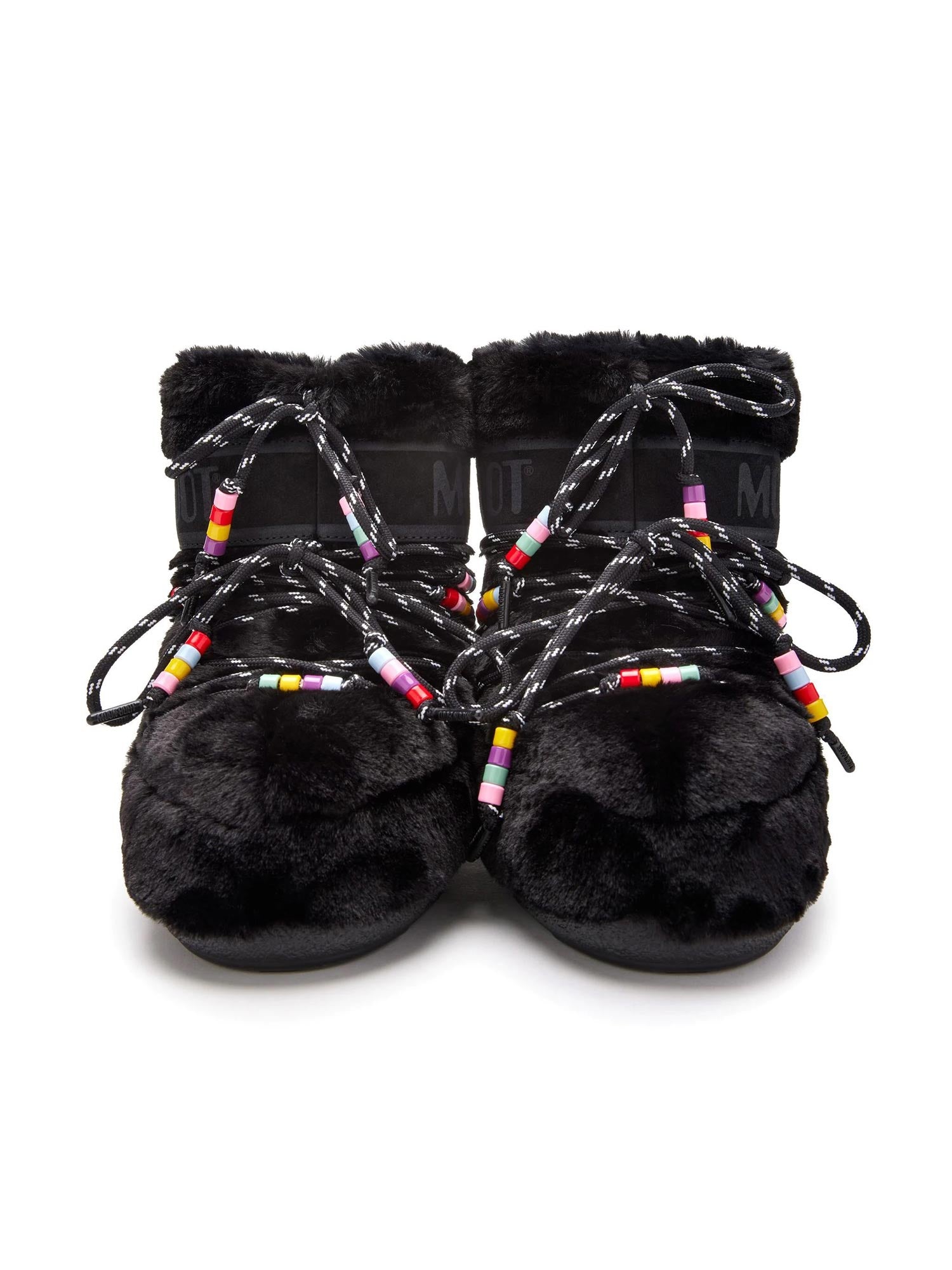 Moon Boot-faux fur boots with beads