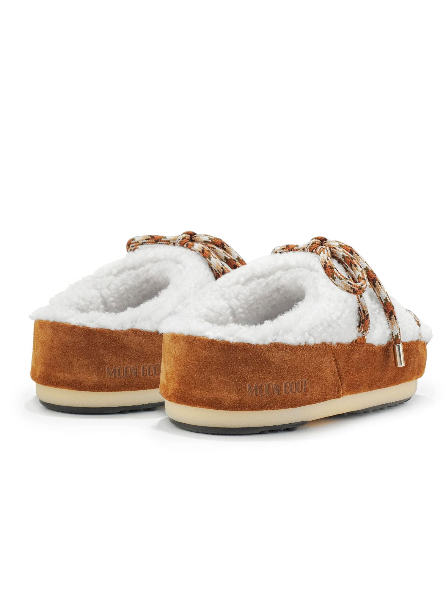 Moon Boot-Icon faux-shearling lace-up mules